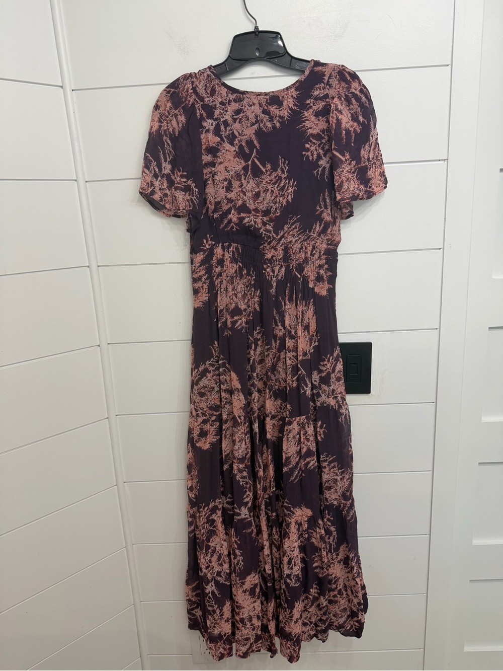 Anthropologie Somerset Chiffon Maxi Dress Floral Smocked Boho Maxi 8004 - Picture 6 of 14